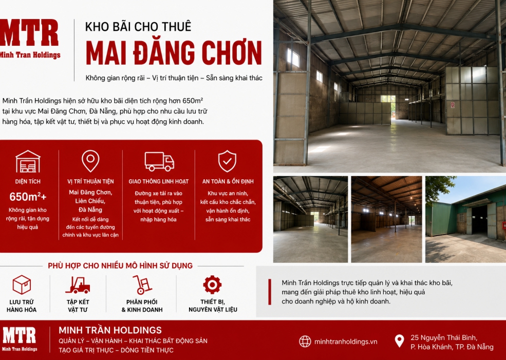 Nhà kho 650m2 Mai Đăng Chơn